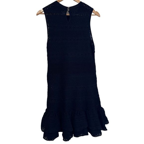 Ted Baker London Maleko Black Lace Stitch Sleeveless Midi Dress Ted Size 4 - Picture 4 of 11